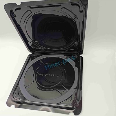 Αγορά Διαφανής 8 ιντσών Σιλικόνιο Wafer Box Περιέκτη Μαύρο υλικό PET Wafer Shipper Για Wafer Fab online manufacture