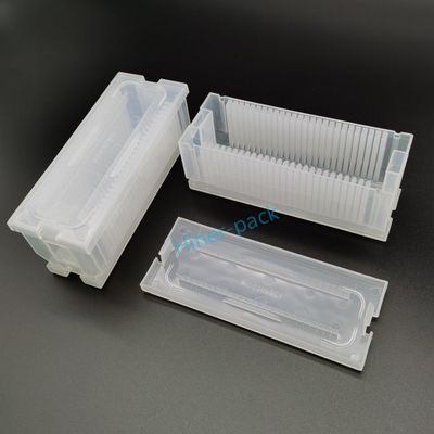 Αγορά Τετράγωνο PP υλικό Wafer Carrier 2/3 ίντσες σειρά Wafer Shipping Box online manufacture