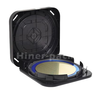 Οριζόντια 300mm Wafer Carrier Canisters Box Conductive Μαύρο υλικό PP